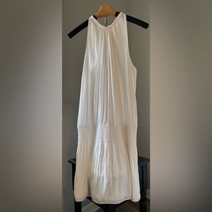 Sleeveless White Tiered  Dress